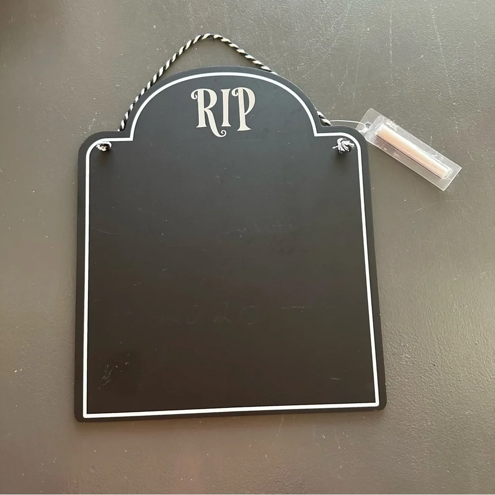 RIP Tombstone Challboard Target Dollar Spot Halloween Decoration Funny Sign‎